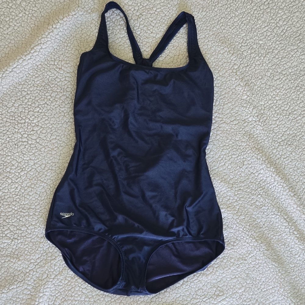 Speedo Blue Racerback One Piece Swimsuit